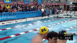 Michigan and Indiana battle for 400 Freestyle Relay title | 2024 Men’s B1G Champs