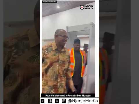 Breaking Peter Obi Welcomed To Accra By Chief Dele Momodu For A Breakfast Meeting
