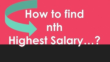 How to find nth highest salary using sub query in sql ||  find nth highest salary