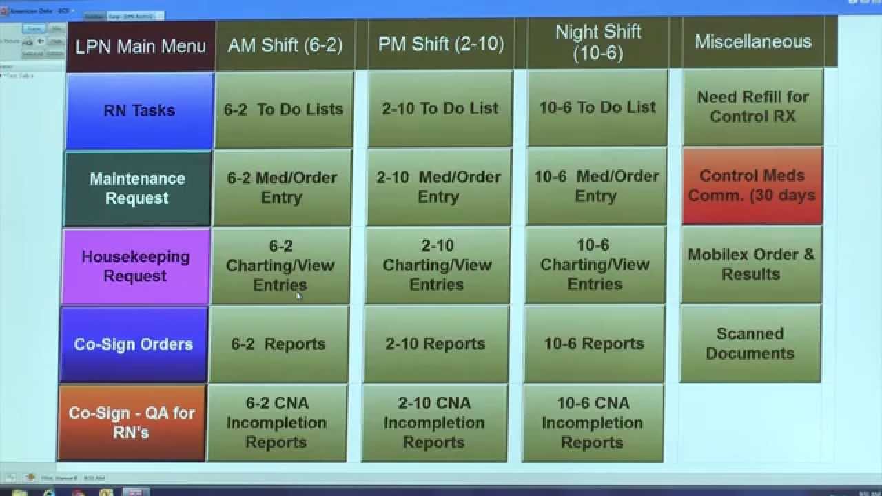 Nursing Charting Software