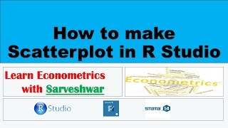 How to make Scatterplot in R Studio