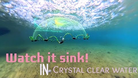 Cast Nets Sinking - Underwater Footage!