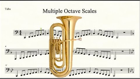 Tuba Multiple Octaves Major Scales with Metronome
