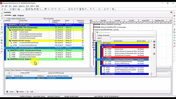 Primavera P6 Tutorial: How to Assign Relationships to Tasks for Construction Schedules