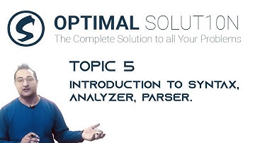 Introduction to Syntax, Analyzer, Parser.
