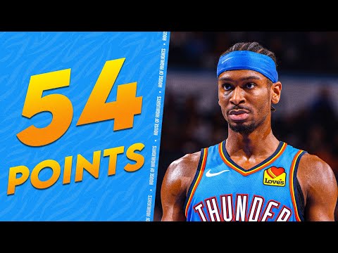 Shai Gilgeous-Alexander GOES OFF for 54 Points vs Jazz 🔥 FULL Highlights