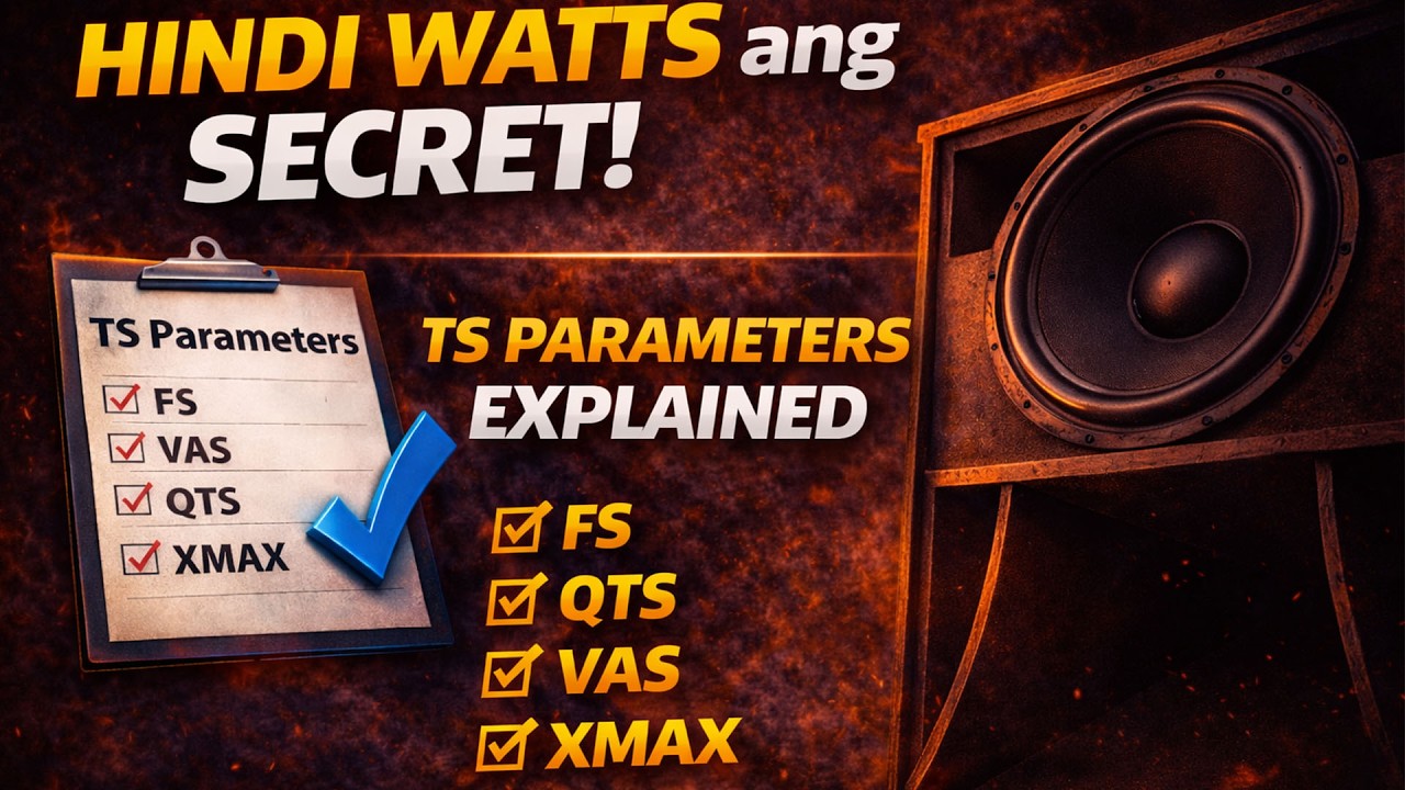 Hindi Watts ang Secret! TS Parameters Explained (FS, QTS, VAS, XMAX) | Speaker Box Design Guide