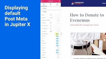 Displaying default Post Meta in Jupiter X