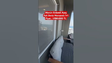 Mersin Erdemli Ayaş Deniz Manzaralı 1+1 Fiyat 1.980.000 TL