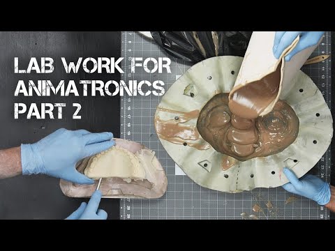 Lab Work For Animatronic Characters Part 2: Running Silicone Skin & Casting Teeth - PREVIEW