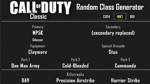 MW2 - Afghan Ground War Domination (21-7) Random Class Generator #53 [2020]