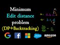 Minimum edit distance | Dynamic programming | Backtracking