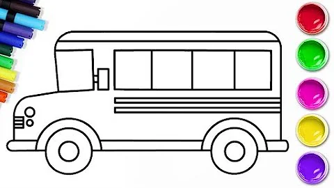 How To Draw A School Bus | School Bus Drawing | Easy Drawing | Draw Smart | Chiki Art