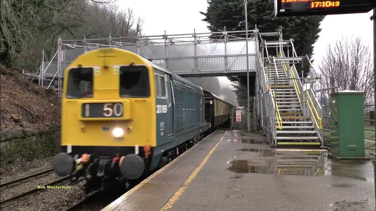 Rare sight of 20189 accelerating through Llanbradach in the Rhymney