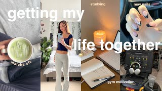 GETTING MY LIFE TOGETHER for 2024 | week in my life as a student, goal setting, vision board, vlog🤍