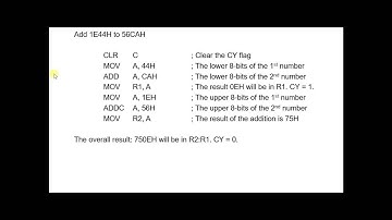 8051 Theory 30 - ADD & ADDC Arithmetic Instructions