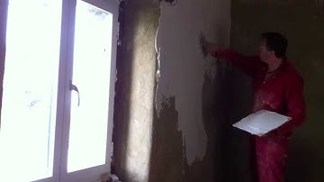 Lime Plastering 1st coat. ( STEP 4 )