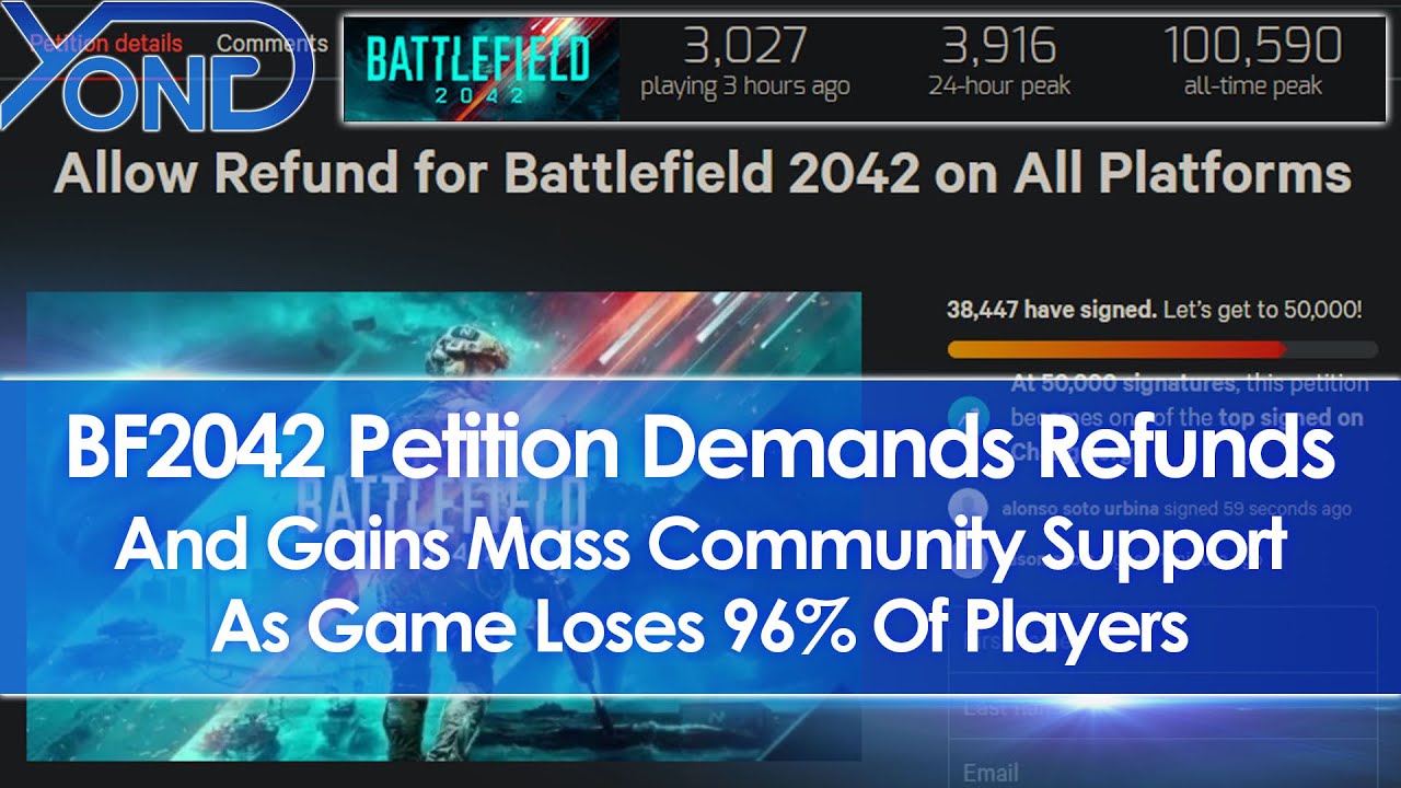 Battlefield 2042 Refund Petition Gains Rapid Mass Support As Game Loses 96% Of Players