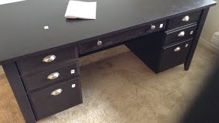 Sauder 408920 Made in USA Executive Desk From Office Depot (build tutorial)