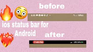 how to get ios status bar on Android | TEAM COMIA
