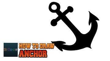 How to Draw ANCHOR Easy Step by Step for kids |  draw a Ship