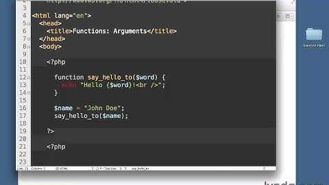 049  Аргументы функции (Lynda.com) Изучаем php