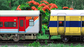 ICF MEMU ENGINE COUPLING LHB RED COACH | BUMPY RAILROAD Train Simulator | Railworks | NTG GAMING