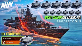 RF Varyag With 11x Oerlokin HEL 🔥 Most Cheapest Best Laser Airdefence - Modern Warships