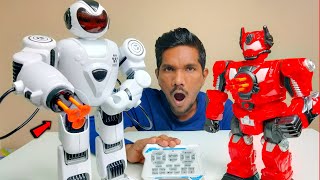 Mech Warrior RC Robot Vs Combat Fighting RC Robot Unboxing - Chatpat toy tv screenshot 2