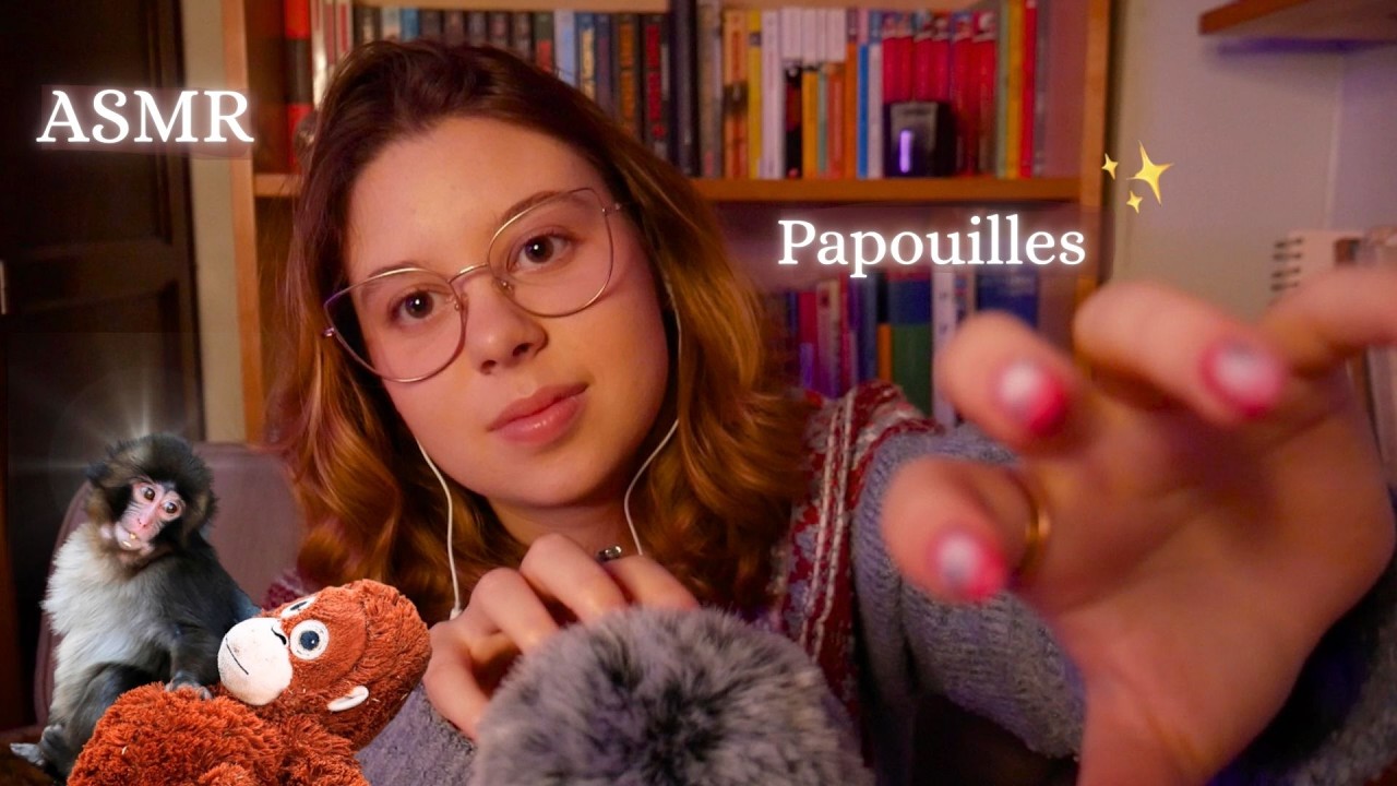 ASMR RP On est 2 chimpanzés dans le même zoo 🐵 (visuels, massage crânien, papouilles, mic brushing)