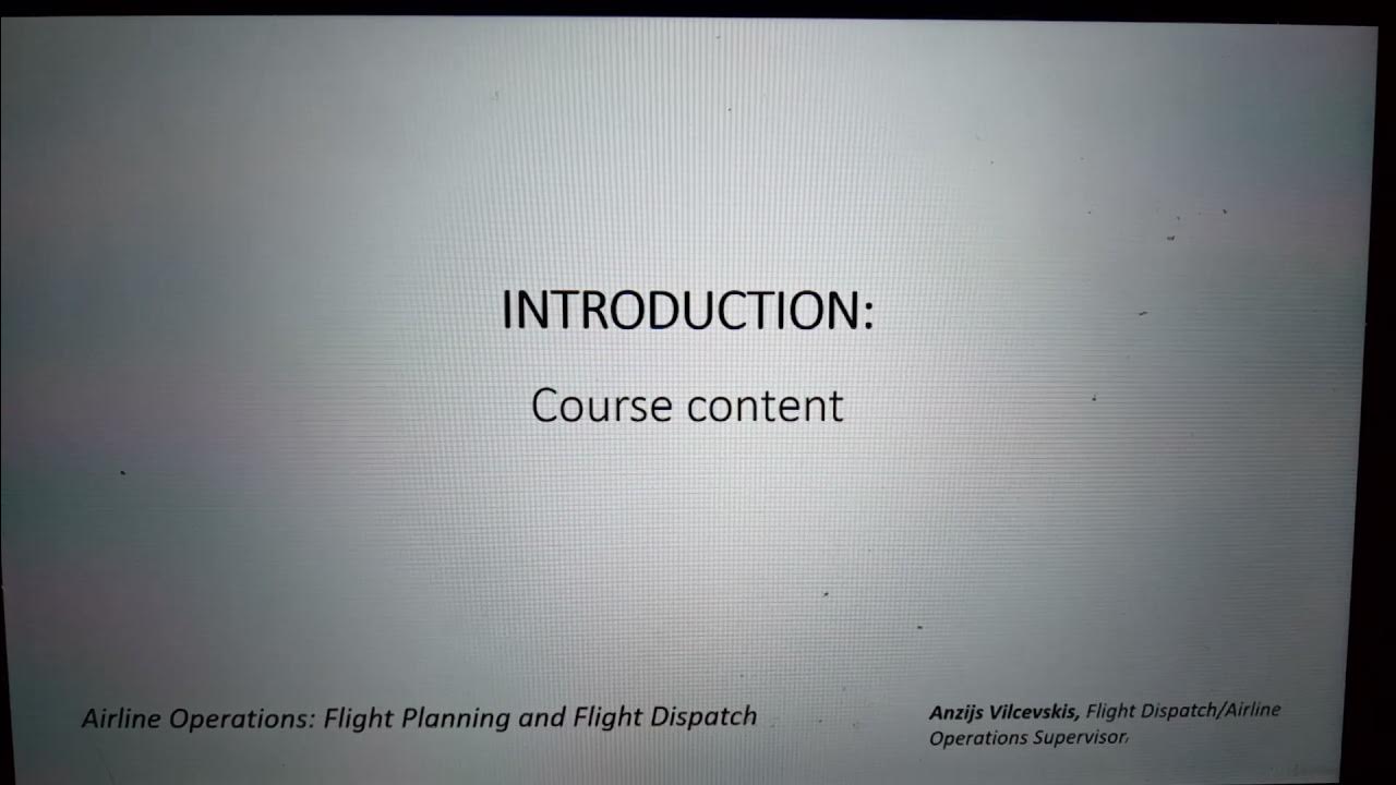 Flight Planning - Flight Dispatcher Course- lesson- 01 - YouTube