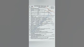 11th std computer science second mid term original question paper-2023 #original #11th #study #class