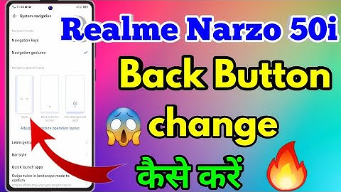 How To Change Navigation Button Realme Narzo 50i,Realme Narzo 50i Virtual Button Kaise Change Kare