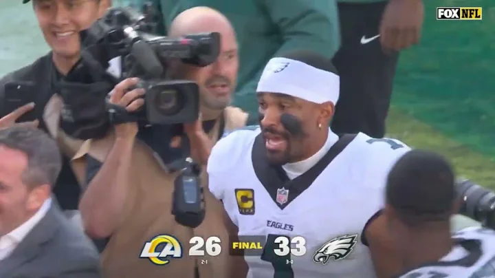 Eagles block Rams field goal and Jordan Davis recovers it for a game sealing touchdown for Eagles 😱