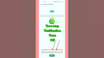 Turn off two step verification in WhatsApp|WhatsApp Two Step Verification Band Kaise Kare|l#shorts