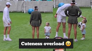 Jannik Sinner Tries to play football ⚽ with Belinda Bencic's daughter in Miami Open 2026