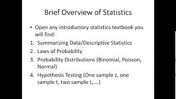 Overview of Biostatistics