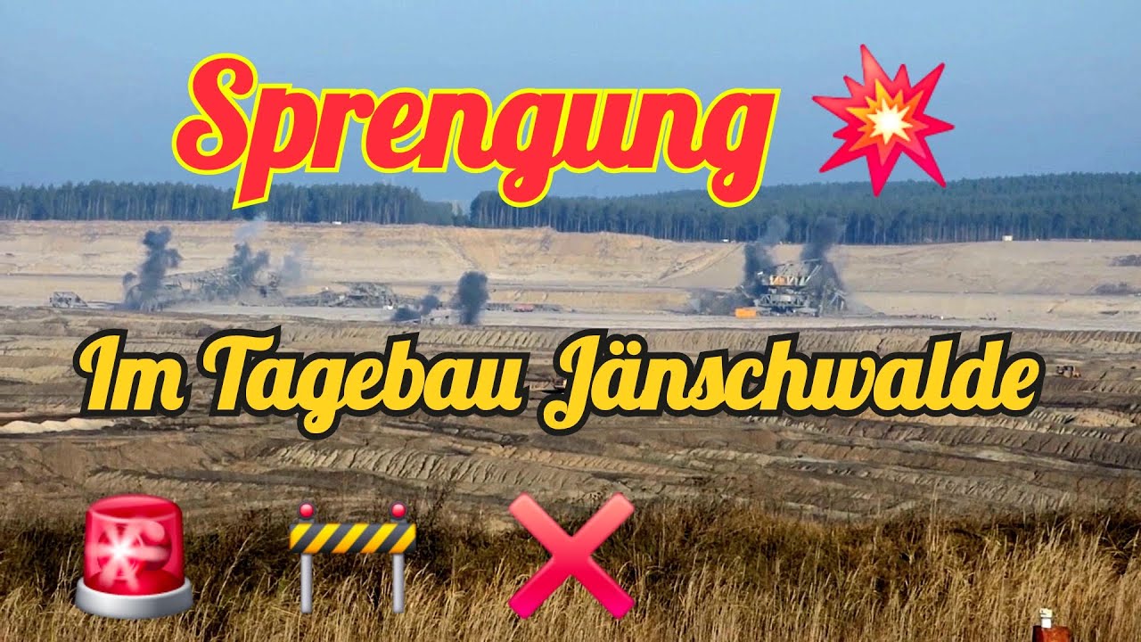 Sprengung im Tagebau Jänschwalde 💥🚨🚧/ Zulieferer & zwei Bagger