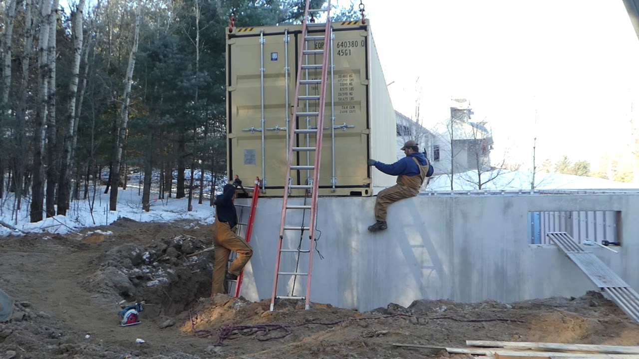 Getting the first container exactly in place - YouTube