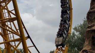 Golden Loop front seat ride with data overlay at Gold Reef City Theme Park screenshot 5
