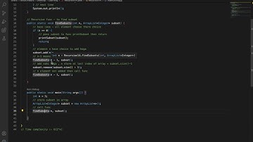 Java Recursion Function | Print all subset of n natural number
