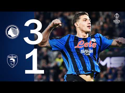 Atalanta vs Pafos 3-1 Highlights - Raspadori & Scamacca Goals! - Conference League 2026