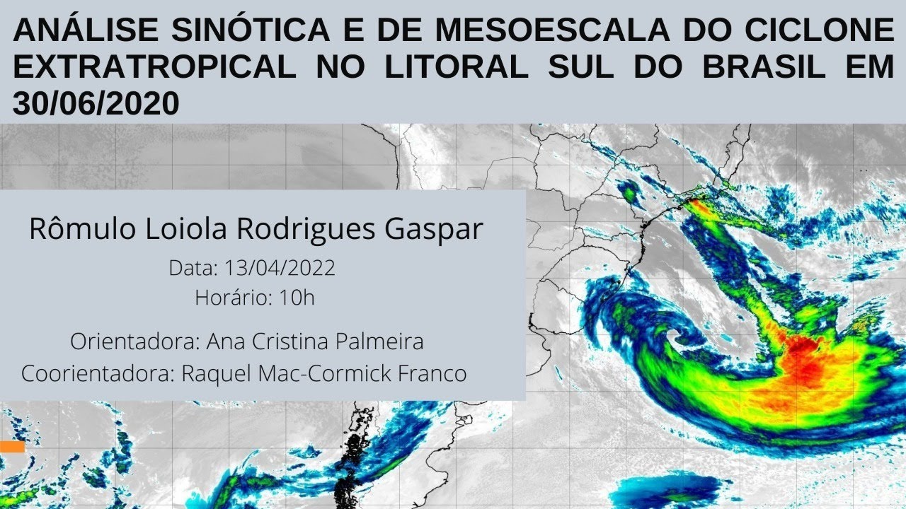 ANÁLISE SINÓTICA E DE MESOESCALA DO CICLONE EXTRATROPICAL NO LITORAL SUL DO BRASIL EM 30/06/2020