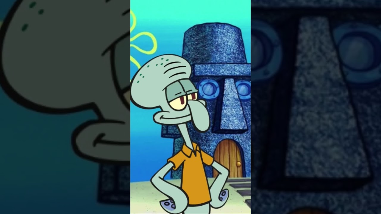 Squidward gets hit with PK Thunder