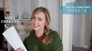 Tiling the bathroom and more design changes! | Week 14 of our DIY home renovation