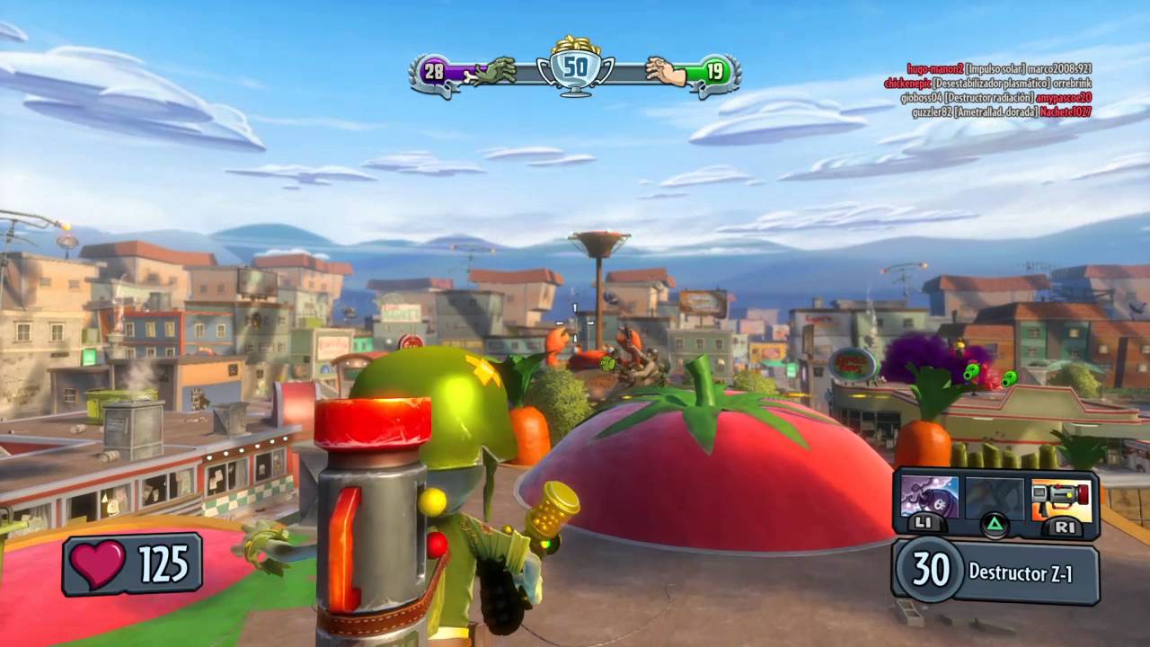 Plants vs Zombies Garden Warfare soldado zombie ps4 español gameplay ...