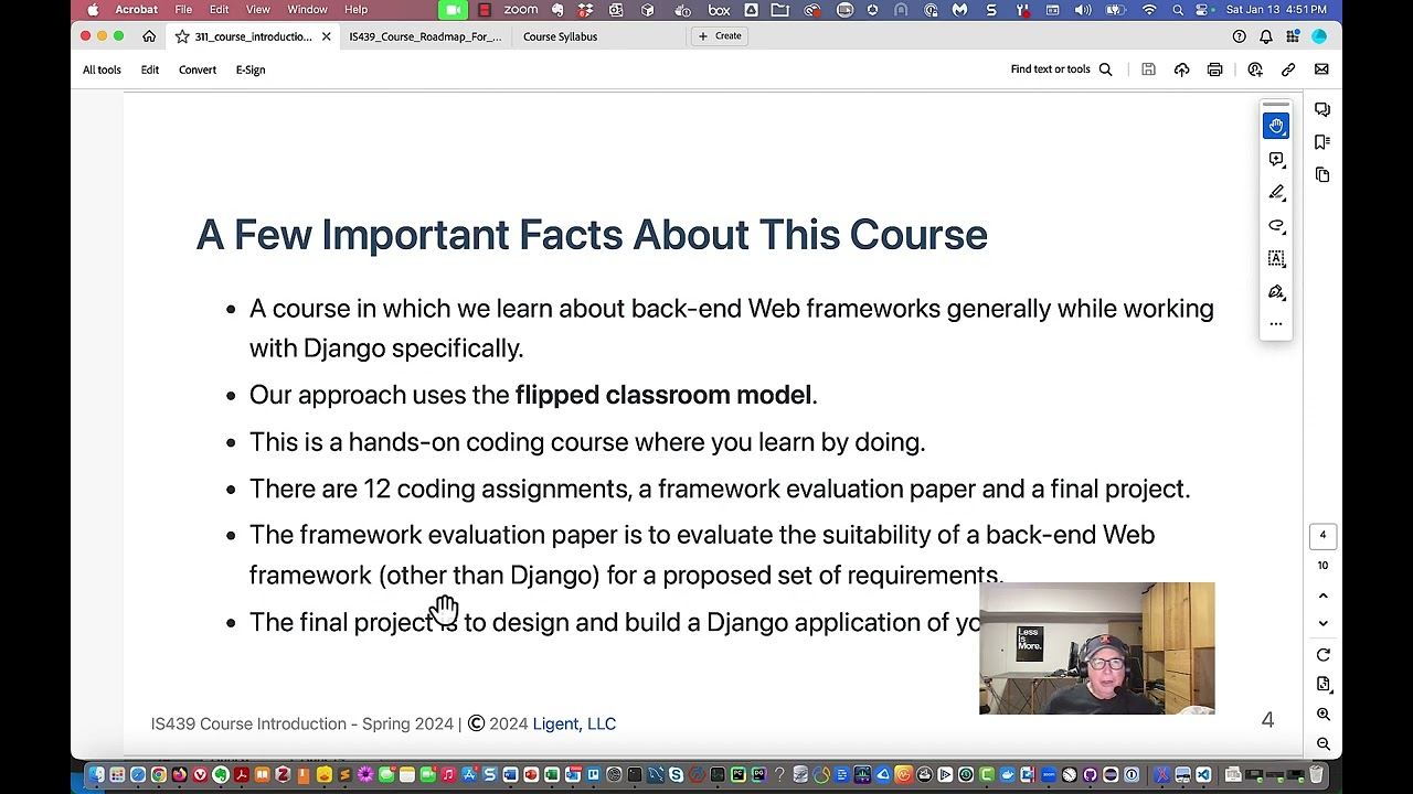 Lecture: IS439 Course Introduction - Spring 2024
