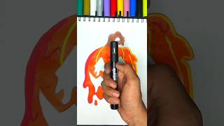 Halloween Drawing (DRIP) technique with Posca Markers! Satisfying! #halloween  #drawing #pumpkin