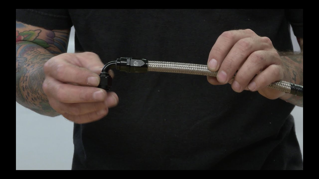 How To Install braided hose fittings YouTube