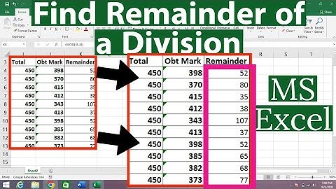 How to Calculate Remainder in MS Excel | How to find remainder in Excel | Modulus function in excel